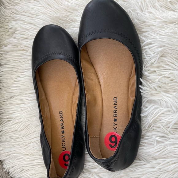 (NWOT) Lucky Black Ballet Flats - Picture 2 of 5